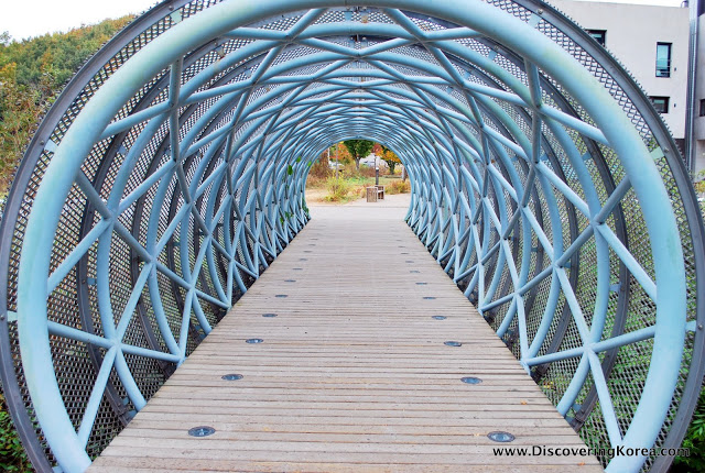 Sculptural Bridge at Heyri Artists Village in Paju Korea.